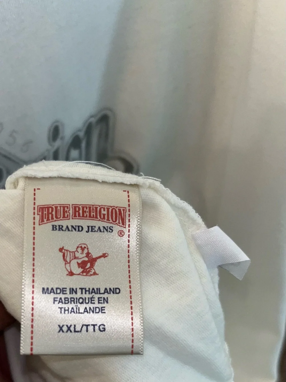 Men’s True Religion White/Grey T-Shirt Size 2XL